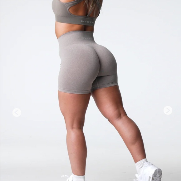 🔴SOLD🔴 NVGTN Taupe Pro Seamless Shorts - Picture 2 of 4